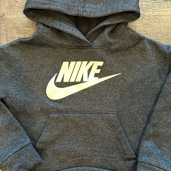 Nike 4/XS Black Sparkly Hoodie Pullover - Picture 2 of 6